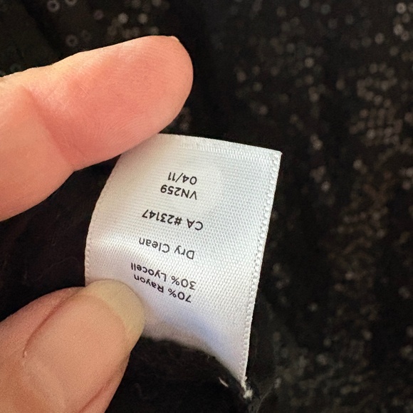 Black sequin tank top from Talbot Sz WP1X - Picture 2 of 4